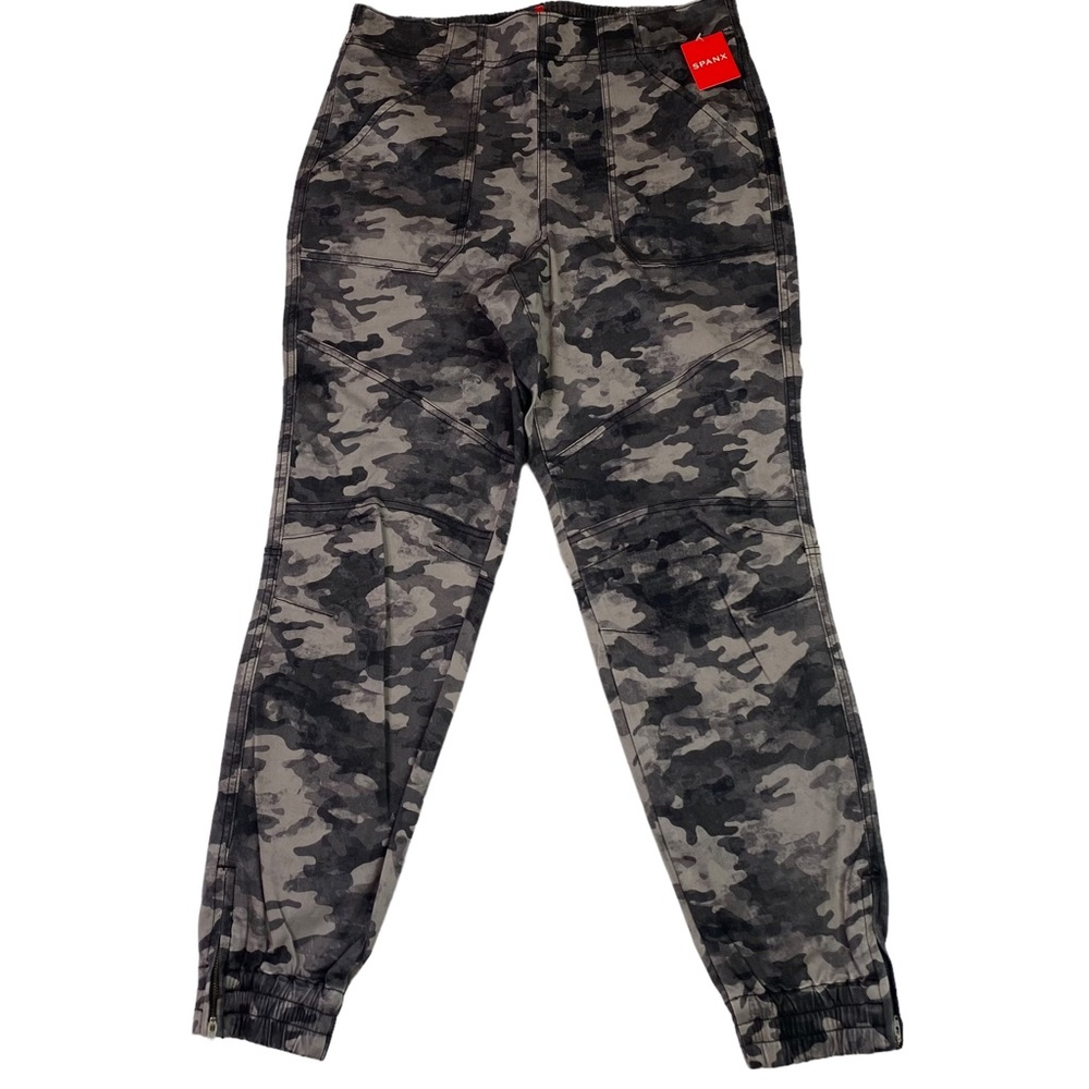 Spanx Camo Cargo Joggers Stretch Twill Blackwash Size X-Large NWT - Picture 8 of 16